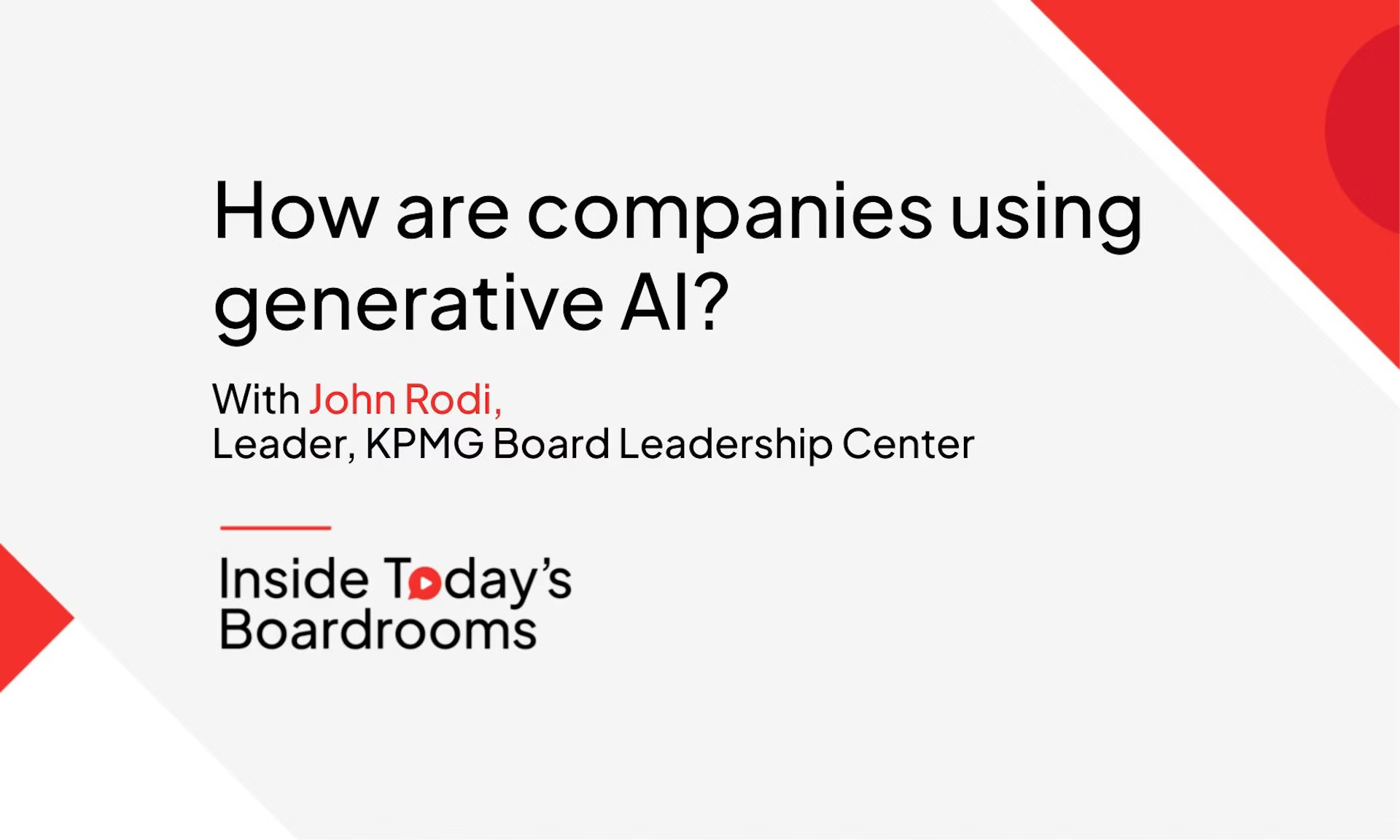 How are companies using generative AI?